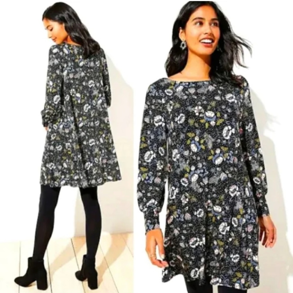 NWT LOFT Ann Taylor Meadow Spring Swing Dress L